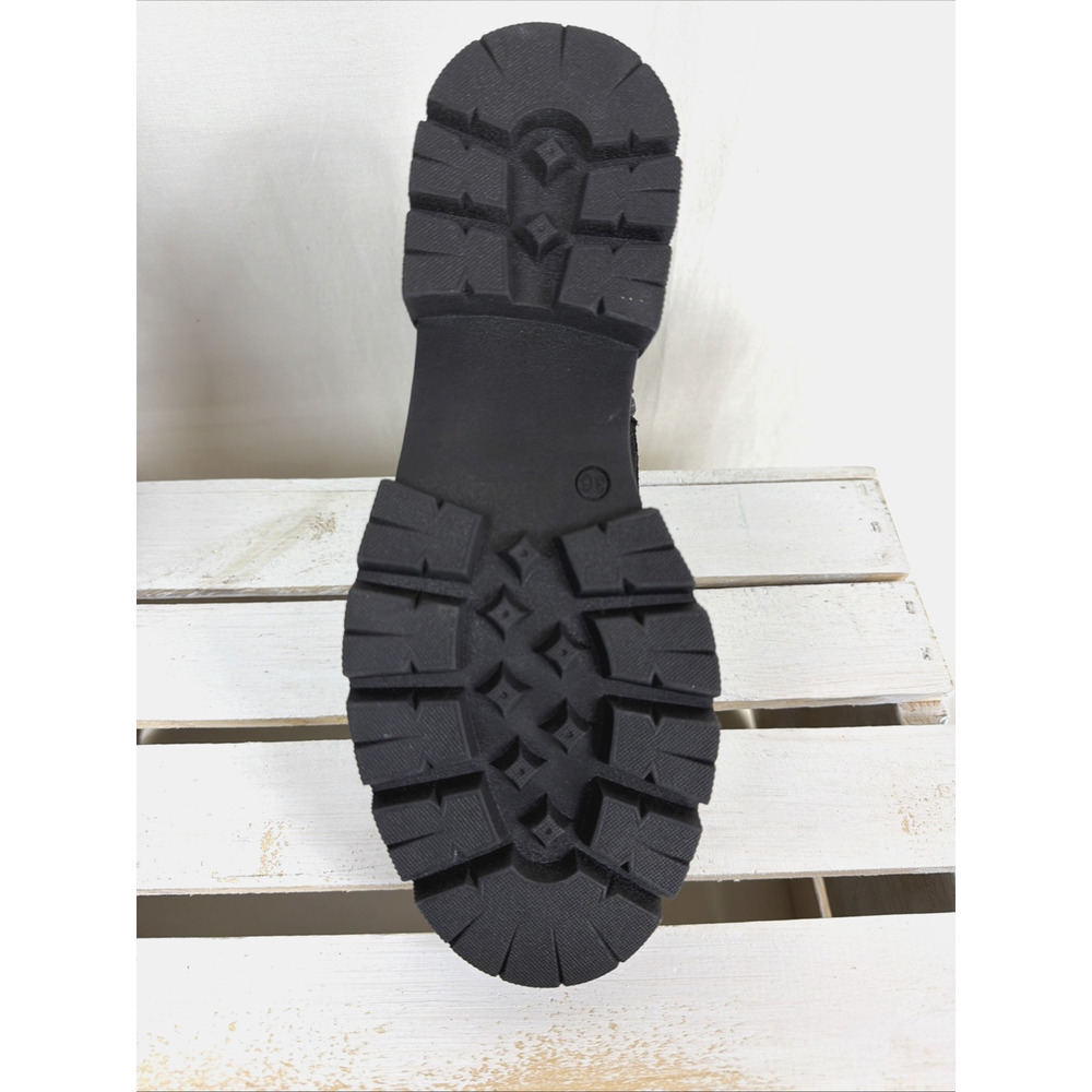 New NO Box Casta Xenon Black Lace Up Side Zip Combat Boots #1059 EU 36 - Picture 6 of 6